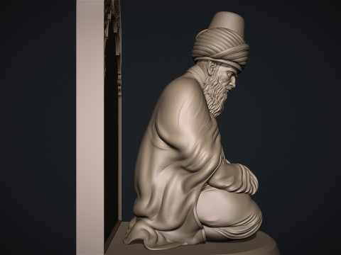 Mevlana Celaleddin-i Rumi 3D print model 3D प्रिंट मॉडल
