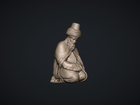 Mevlana Celaleddin-i Rumi 3D print model 3D प्रिंट मॉडल