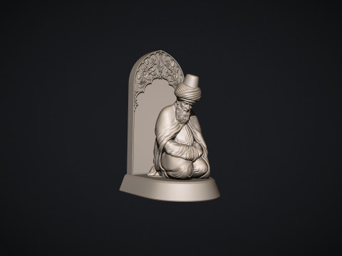 Mevlana Celaleddin-i Rumi 3D print model 3D प्रिंट मॉडल