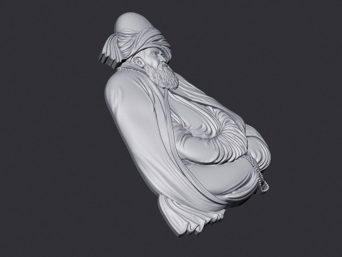 Mevlana Celaleddin-i Rumi Bas Relief Model do druku 3D