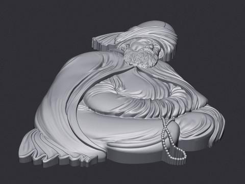Mevlana Celaleddin-i Rumi Bas Relief Model do druku 3D