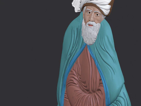 Mevlana Celaleddin-i Rumi Bas Relief 3D Print Model
