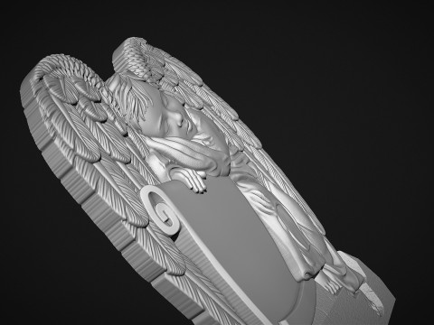Baby Angel Bas-Relief 3D 프린트 모델