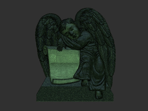 Baby Angel Bas-Relief 3D 프린트 모델
