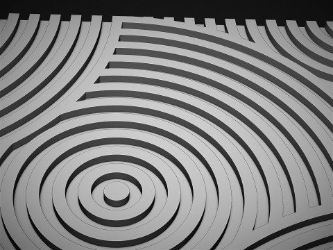 Seamless geometric pattern wall panel 3D प्रिंट मॉडल