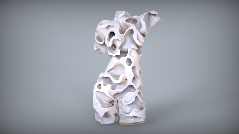 Female Torso Art Modelo de Impressão 3D .c4d .max .obj .3ds .fbx .stl .blend 