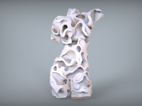 Female Torso Art Modello di stampa 3D