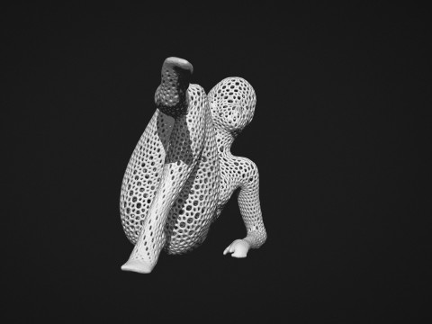 Female figure Lattice Voronoi 3D Druckmodell