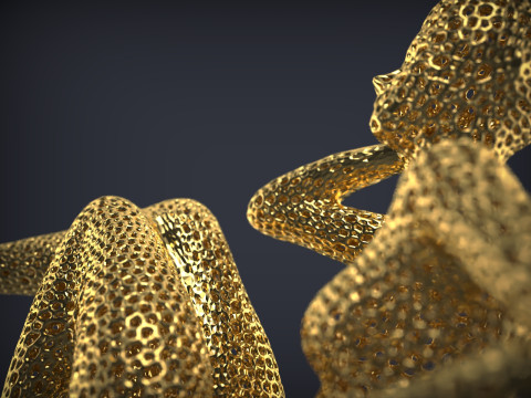 Female figure Lattice Voronoi 3D Druckmodell