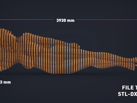 Female Figure Parametric Wall Art 3D Print Model