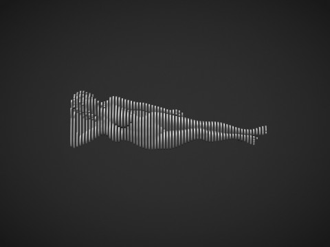 Female Figure Parametric Wall Art Modelo de Impressão 3D