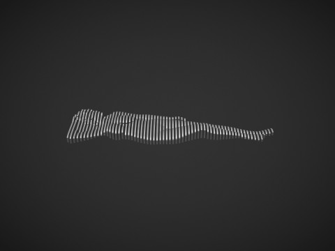 Female Figure Parametric Wall Art Modelo de Impressão 3D