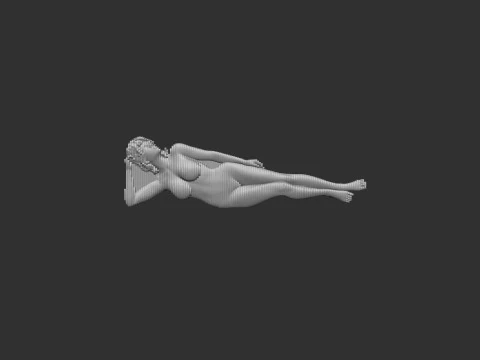 Female Figure Parametric Wall Art 3D Print Model