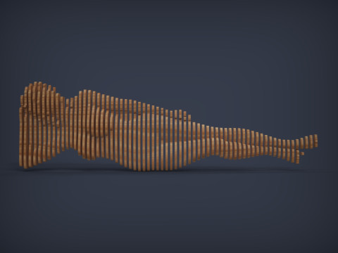 Female Figure Parametric Wall Art Modelo de Impressão 3D