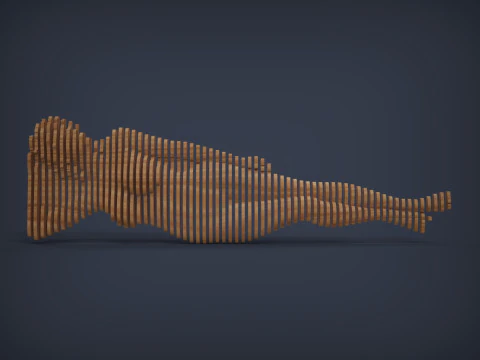 Female Figure Parametric Wall Art 3D Print Model