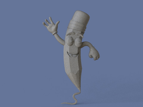 Cartoon Pencil Modello 3D