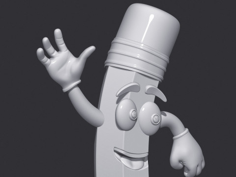 Cartoon Pencil Modello 3D