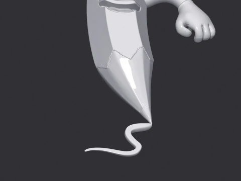 Cartoon Pencil 3D Model