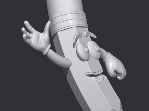Cartoon Pencil Modello 3D