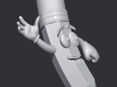 Cartoon Pencil 3D Model