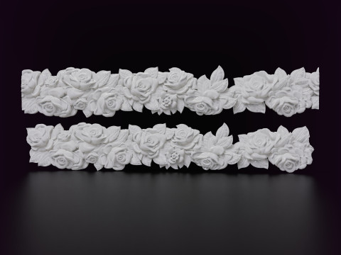 Roses Decorative Seamless Molding Modelo de impresión 3D