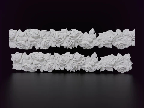 Roses Decorative Seamless Molding 3D Print Model