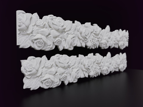Roses Decorative Seamless Molding Modelo de impresión 3D