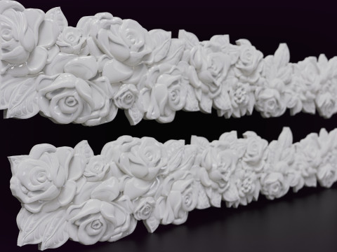 Roses Decorative Seamless Molding Modelo de impresión 3D