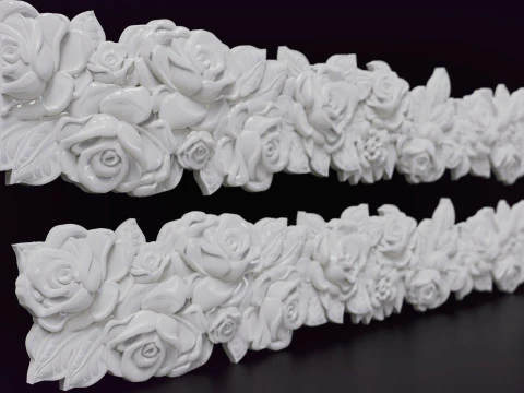 Roses Decorative Seamless Molding 3D Print Model