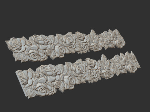 Roses Decorative Seamless Molding Modelo de impresión 3D