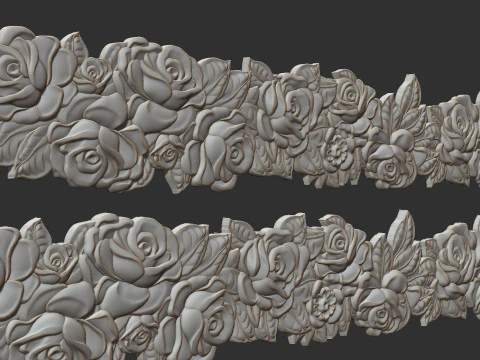 Roses Decorative Seamless Molding 3D Print Model
