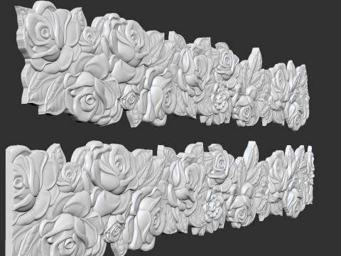 Roses Decorative Seamless Molding Modelo de impresión 3D