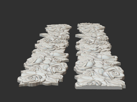 Roses Decorative Seamless Molding Modelo de impresión 3D