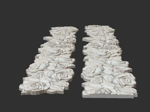 Roses Decorative Seamless Molding 3D Print Model