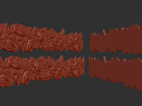 Roses Decorative Seamless Molding Modelo de impresión 3D
