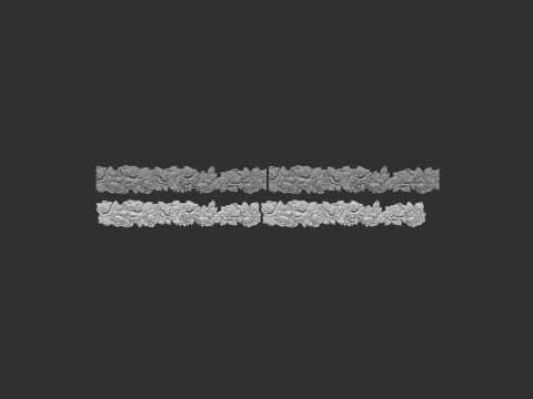 Roses Decorative Seamless Molding 3D Print Model