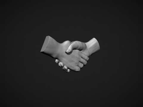 Shake Hands Bas relief Modelo de Impressão 3D