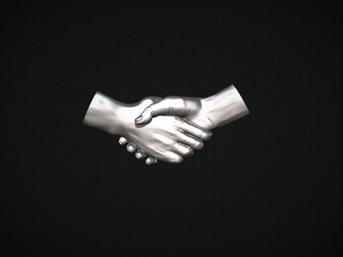 Shake Hands Bas relief Modelo de Impressão 3D
