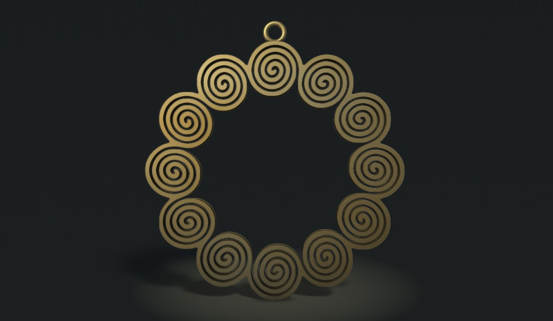 Spiral Earrings 3D Принт Модель .c4d .max .obj .3ds .fbx .stl .blend 
