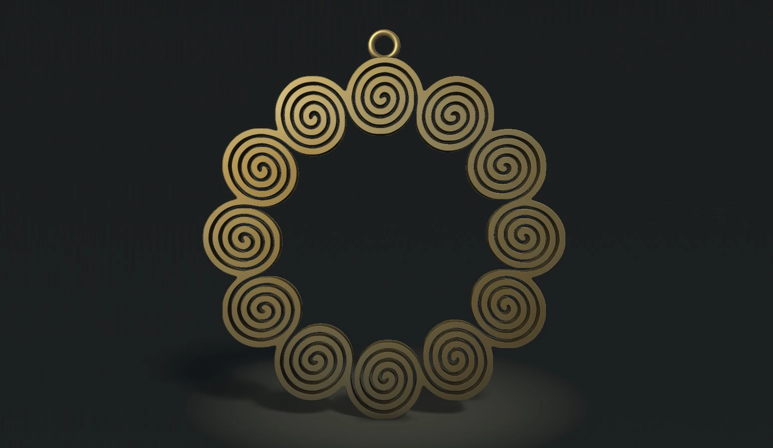 Spiral Earrings 3D Print Model .c4d .max .obj .3ds .fbx .stl .blend 