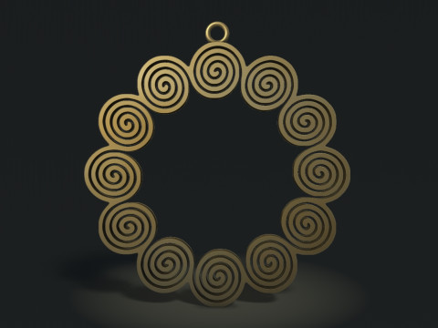 Spiral Earrings 3D प्रिंट मॉडल