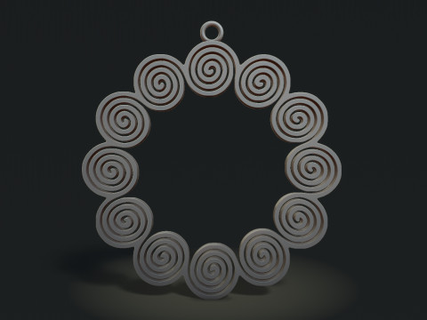 Spiral Earrings 3D Принт Модель
