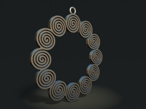 Spiral Earrings 3D Принт Модель
