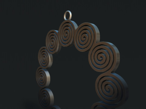 Spiral Earrings 3D Принт Модель
