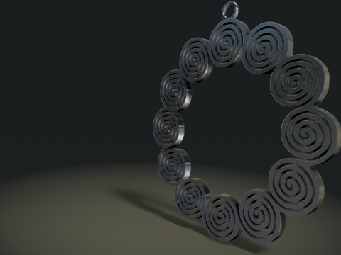 Spiral Earrings 3D Принт Модель