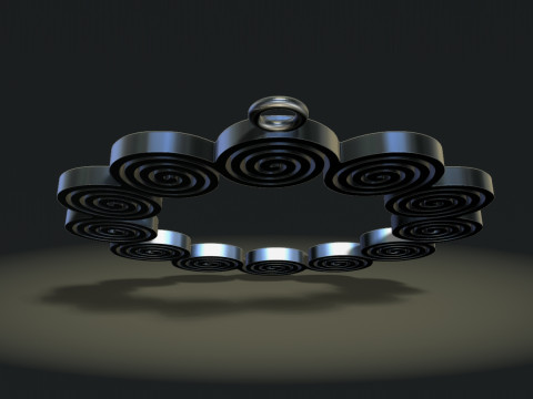 Spiral Earrings 3D Принт Модель