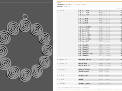 Spiral Earrings 3D Print Model