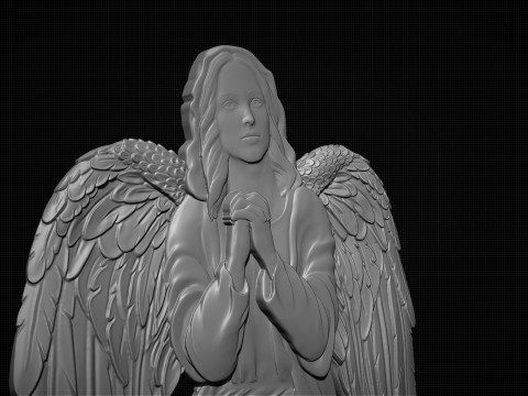 Praying Angel Bas Relief 3D 프린트 모델
