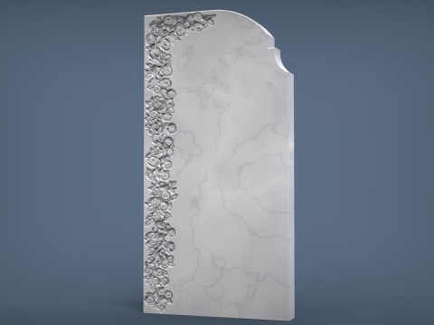 Romantic Tombstone with Roses 3D Принт Модель
