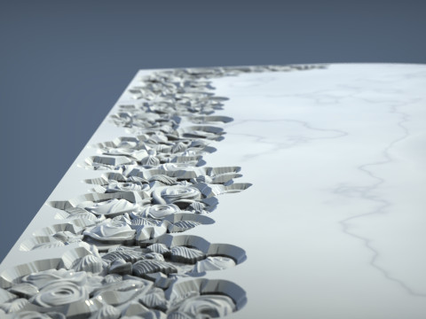Romantic Tombstone with Roses 3D 打印模型